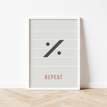 Repeat Note Print | Music Theory Poster, 2 of 10