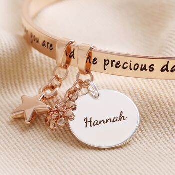 Personalised 'Daughter' Meaningful Word Bangle, 6 of 6