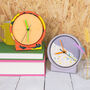 Orange, Yellow And Green Jesmonite Clock, thumbnail 4 of 5