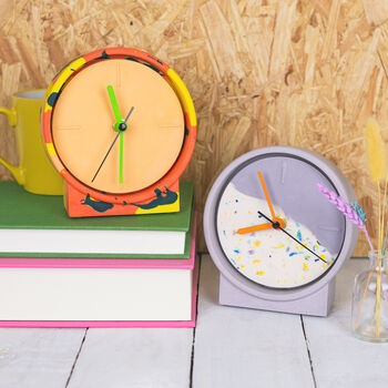 Orange, Yellow And Green Jesmonite Clock, 4 of 5