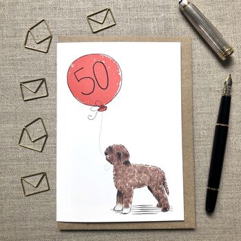 Personalised Lagotto Romagnolo Dog Birthday Card, 2 of 4