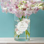 Personalised Wedding Blush Flowers Cylinder Glass Vase, thumbnail 2 of 3