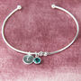 Sterling Silver Infinity Knot Cuff Bangle, thumbnail 2 of 7