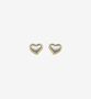 Kokoro Mixed Metals Heart Stud Earrings, thumbnail 1 of 4