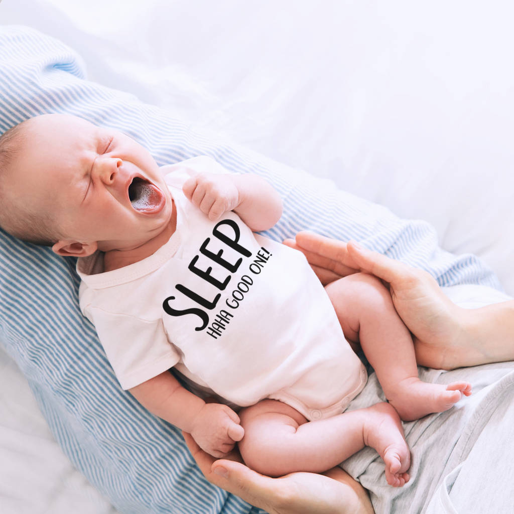 Sleep..Haha Good One! Baby Vest By Cows & Kisses | notonthehighstreet.com