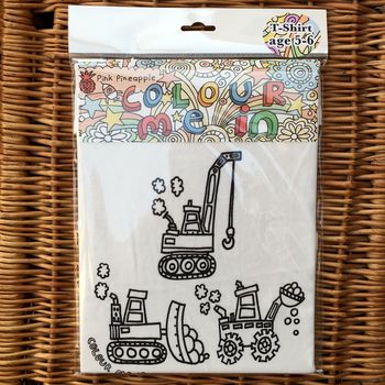 Colour In Childrens Digger T Shirt, 3 of 11