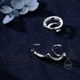 Single Piercing Double Hoop Effect Earrings, thumbnail 4 of 11