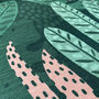 Green Decorative Pillow Cover With Tropical Leaves, thumbnail 6 of 7