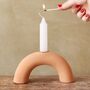 Terracotta Arch Candlestick Holder, thumbnail 1 of 10