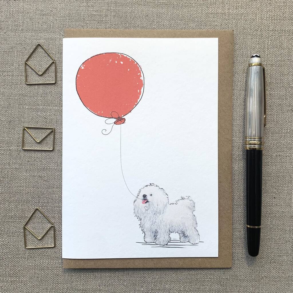 Personalised Bolognese Dog Birthday Card, 1 of 5