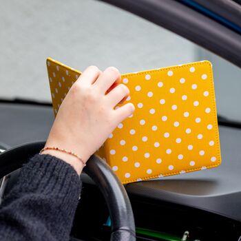 Disabled Blue Badge Permit Wallet Canary Yellow Spotty, 2 of 7