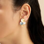 Contemporary Three Tone Mixed Metal Disc Necklace, thumbnail 4 of 4