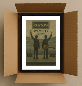 Oasis At Wembley 2025. Lowry Style Framed Art, 2 of 2