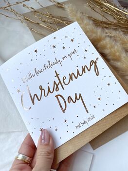 Personalised Christening Day Card | Baptism, Naming Day, 3 of 3
