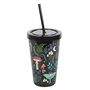 Dark Forest Print Plastic Tumbler With Straw, thumbnail 1 of 3
