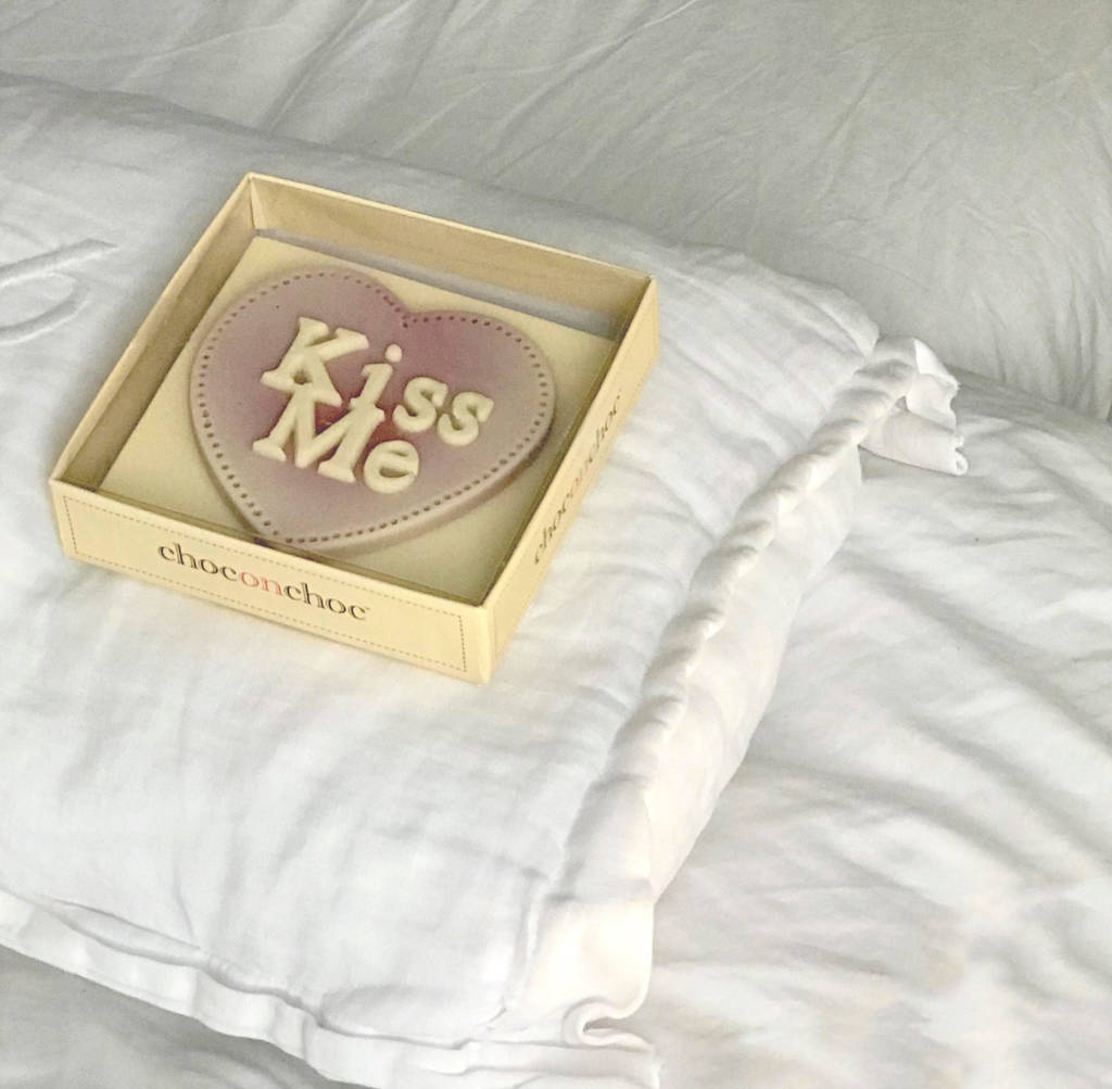 kiss me chocolate love heart by choc on choc