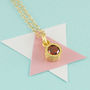 Garnet January Birthstone Gold Plated Silver Necklace, thumbnail 1 of 3
