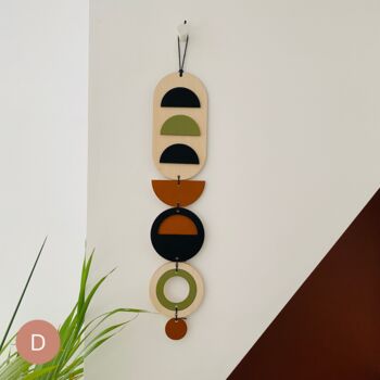 Orange, Green And Black Small Modern Wall Hanging, 4 of 10