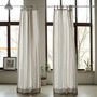 Linen Stone Washed Curtains With Ties, thumbnail 3 of 10