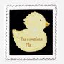 Personalised Hand Iced Baby Duck Letterbox Biscuits, thumbnail 4 of 6