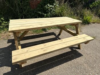 Heavy Duty Garden/Pub Picnic Table With Traditional Top, 7 of 7