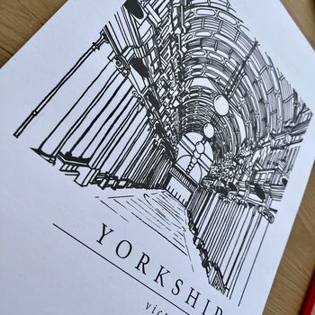 Victoria Quarter Leeds Hand Illustrated Yorkshire Print, 3 of 10