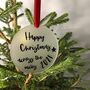 Personalised Across The Miles Christmas Decoration 2024, thumbnail 1 of 5