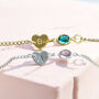 Dainty Heart Bracelet With Birthstone, thumbnail 2 of 8