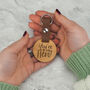 Engraved 'You're My Hero' Wooden Keyring For Dad, thumbnail 2 of 4