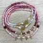 Red Ombre Pearl And Semi Precious Love Necklace, thumbnail 2 of 5