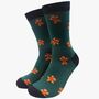 Men's Bamboo Socks Gift Box Christmas Pudding Gingerbread, thumbnail 4 of 5