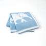 Personalised Elephant Reversible Blanket Blue And White, thumbnail 3 of 6