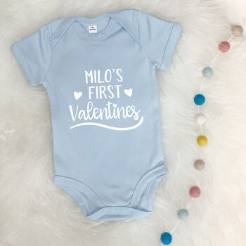 My First Valentines Day Personalised Baby Outfit, 4 of 11