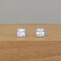 Square Stone Stud Earrings, thumbnail 1 of 2