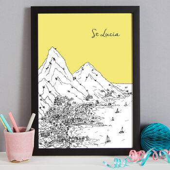 Personalised St Lucia Print, 3 of 9