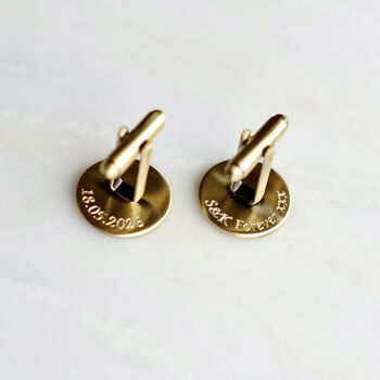 Secret Message Hand Made Real Leather Cufflinks, 8 of 11