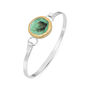 Round Emerald Reef Silver Plated Bangle, thumbnail 4 of 5