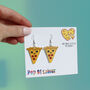 You Have A Pizza My Heart Earrings, thumbnail 5 of 6