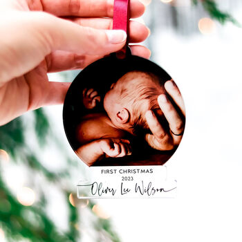 Personalised My First Baby's Christmas Tree Decoration, 8 of 8