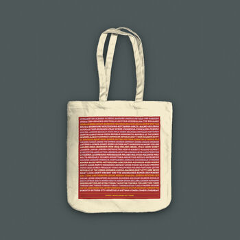 Personalised World Traveller Organic Canvas Tote Bag, 2 of 5