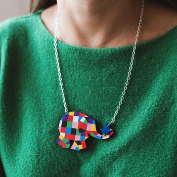 Elmer The Elephant Necklace Gift, 4 of 6