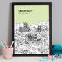 Personalised Canterbury Print, thumbnail 3 of 7