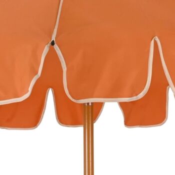 Two Tone Scalloped Parasol Coral And Cream, 4 of 6