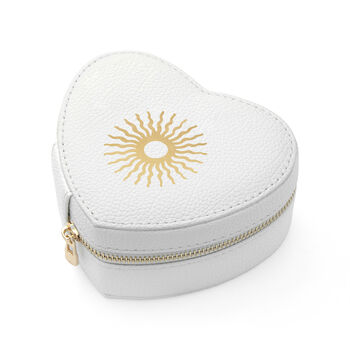 Customisable Sun White Heart Jewellery Case, 10 of 11