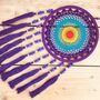 Large Deep Purple Dream Catcher Wooden Beads, thumbnail 4 of 8