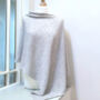 New Mother's Cashmere Poncho And Bunny Gift Set, thumbnail 3 of 10