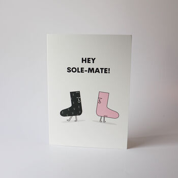'Hey Sole Mate' Punny Best Friend Birthday Card, 5 of 5
