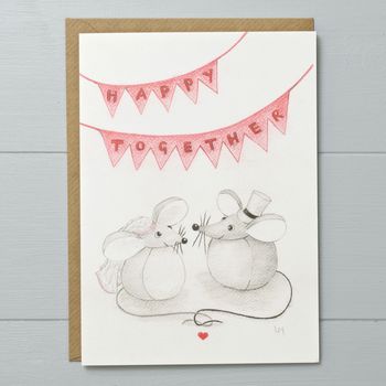 Two Mice Wedding Card, 2 of 2