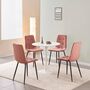 Modern Velvet Dining Chair Set: Upholstered Kitchen, thumbnail 6 of 6