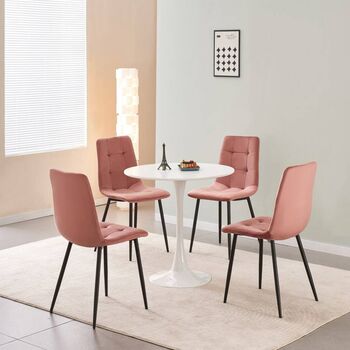 Modern Velvet Dining Chair Set: Upholstered Kitchen, 6 of 6